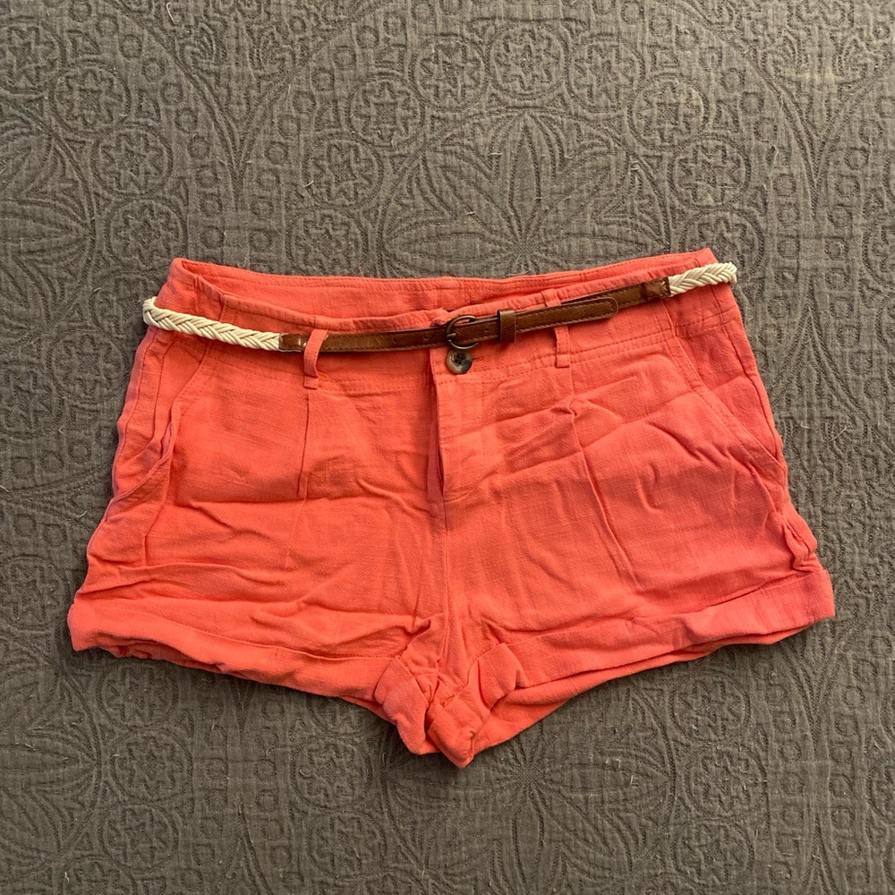 Coral colored shorts
